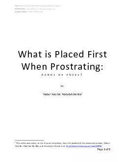 at is Placed First When Prostrating: Hands or Knees