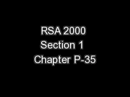RSA 2000 Section 1  Chapter P-35