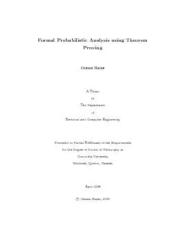 FormalProbabilisticAnalysisusingTheoremProvingOsmanHasanAThesisinTheDe