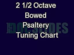 2 1/2 Octave Bowed Psaltery Tuning Chart