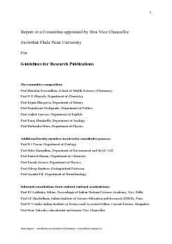 Guidelines for Research Publications