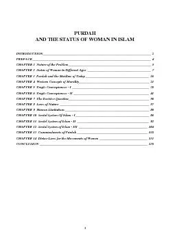 AND THE STATUS OF WOMAN IN ISLAM   _______________________________2 _