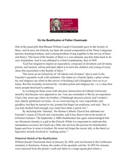 On the Beatification of Father Chaminade