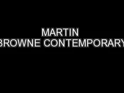 MARTIN BROWNE CONTEMPORARY