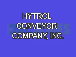 HYTROL CONVEYOR COMPANY, INC.