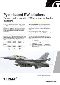 Pylon-based EW solutions
