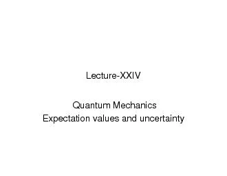 Lecture-XXIV