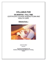 SYLLABUS FOR SIX MONTHS  FULL TIME CERTIFICATE COURSE