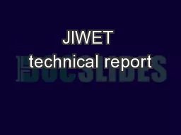 JIWET technical report