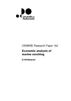 Economic analysis of D Whitmarsh