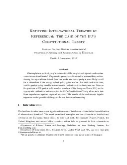 RatifyingInternationalTreatiesbyReferendum:TheCaseoftheEU'sConstitutio