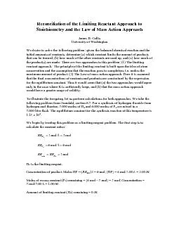Reconciliation of the Limiting Reactant Approach to Stoichiometry and