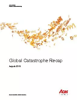 Aon BenfieldAnalyticsImpact ForecastingGlobal Catastrophe RecapAugust