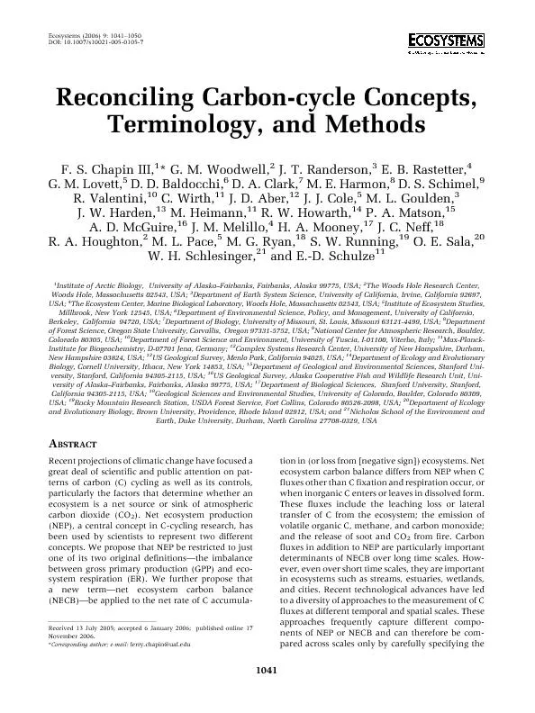 ReconcilingCarbon-cycleConcepts,Terminology,andMethodsF.S.ChapinIII,*G