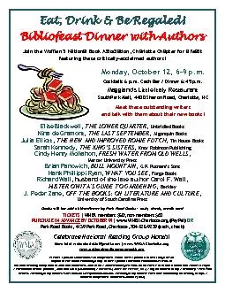 Bibliofeast Dinner with Authors
