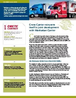 Crete Carrier reinvents rete Carrier Corporation is one of the largest