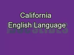 California English Language