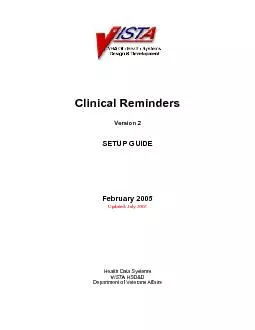 Clinical Reminders