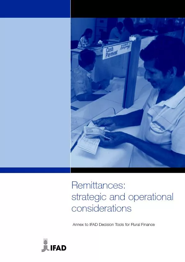 Remittances:strategic and operationalconsiderations