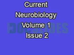 Current Neurobiology Volume 1 Issue 2