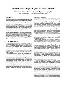 Transactionalstorageforgeo-replicatedsystemsYairSovranRussellPowerMa