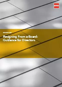Resigning From a Board: