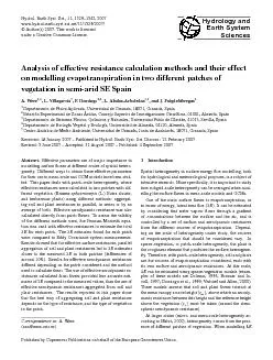 A.Wereetal.:Effectiveresistancesandeffectonevapotranspirationmodel1531