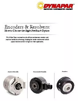 Encoders & Resolvers:
