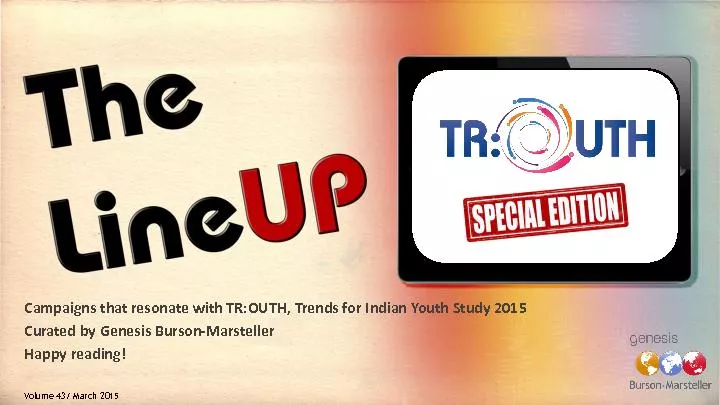 Campaigns that resonate with TR:OUTH, Trends for Indian Youth Study 20