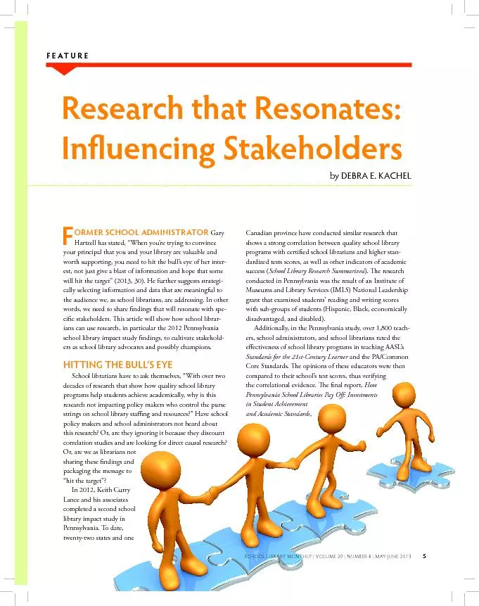 Research that Resonates: Inuencing Stakeholders  DEBRA . KACHEL MECHO