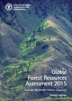 Global Forest Resources Assessment 2015How are the world’s forest