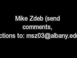 Mike Zdeb (send comments, corrections to: msz03@albany.edu)#52