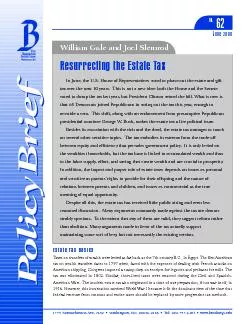 Resurrecting the Estate Tax