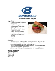 Homemade Beef Burgers Ingredients x  pound extra lean