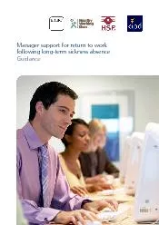Manager support for return to work