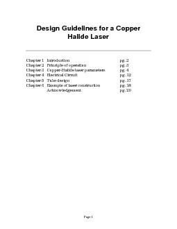 Page 1 Design Guidelines for a Copper Halide Laser