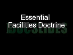 Essential Facilities Doctrine