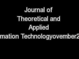 Journal of Theoretical and Applied Information Technologyovember2013.