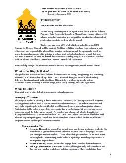 Safe Routes to Schools Rodeo Manual   (or all you need to know to be