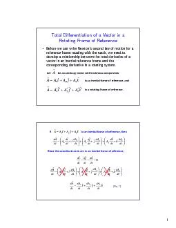 Total Differentiation of a Vector in a 