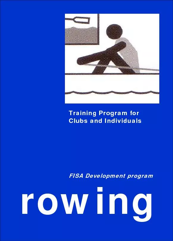 rowingFISA Development programTraining Program forClubs and Individual