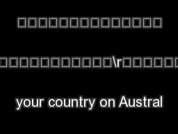 	\n\r\rLove your country on Austral