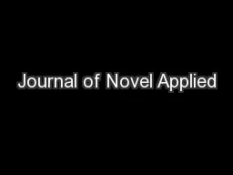 Journal of Novel Applied