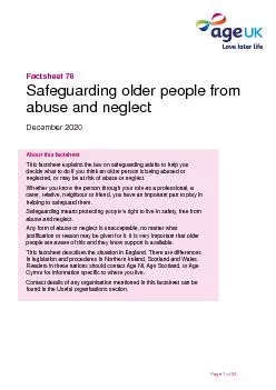 Safeguarding older people from