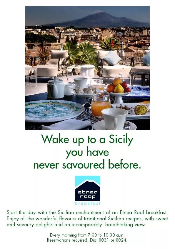 Wake up to a Sicily