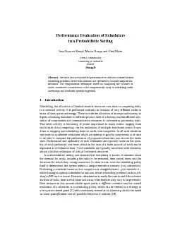 PerformanceEvaluationofSchedulersinaProbabilisticSettingJean-FrancoisK