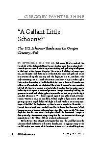 ORY PAYNTER SHINE“A Gallant Little Schooner”Oregon Historica