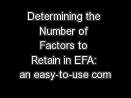 Determining the Number of Factors to Retain in EFA: an easy-to-use com