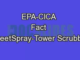 EPA-CICA Fact SheetSpray-Tower Scrubber