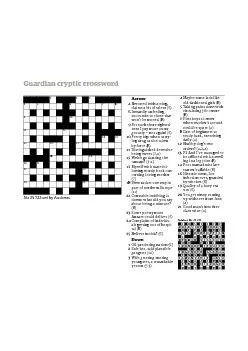 Guardian cryptic crossword